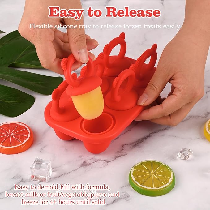 WMKGG Baby Popsicle Molds,Breastmilk Popsicle Molds