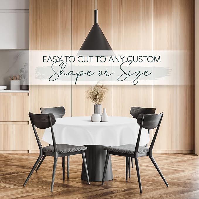 tablecloths by design - Quality Table Pad Protector, Superior Protection from Spills, Scratches & Heat - Reusable Vinyl Table Cloth with Cushion Flannel Backing (108" L x 54" W)