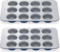Caraway Non-Stick Ceramic-Coated 12-Cup Muffin Pan Duo