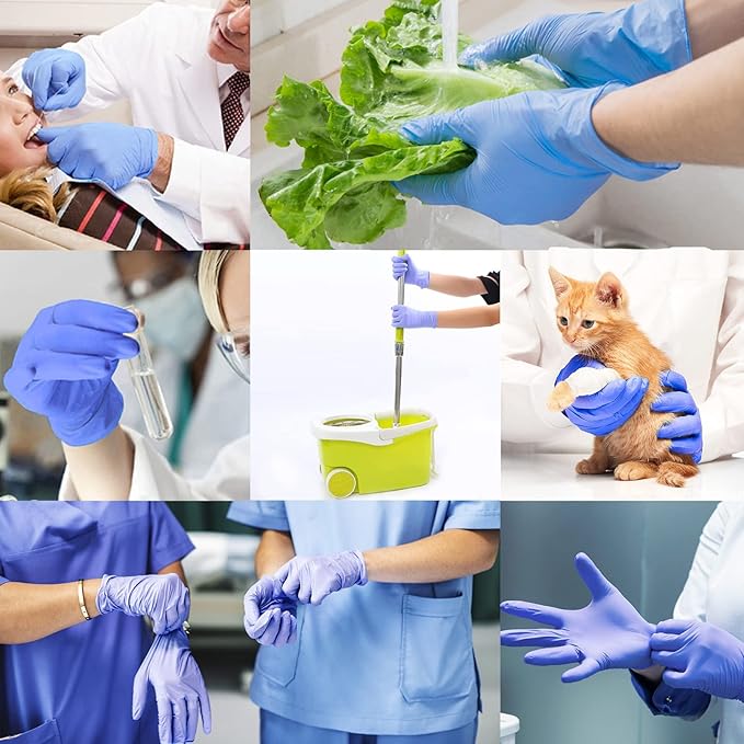 Dr.GreenPanda Blue Nitrile Exam Gloves Small 1000pcs 3mil Food Safe