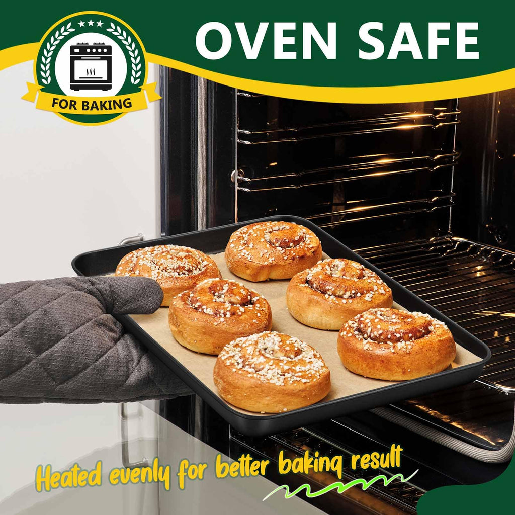 P&P CHEF Baking Cookie Sheet Pan, Carbon Steel Oven Tray, 12.4 Inch & 1PC