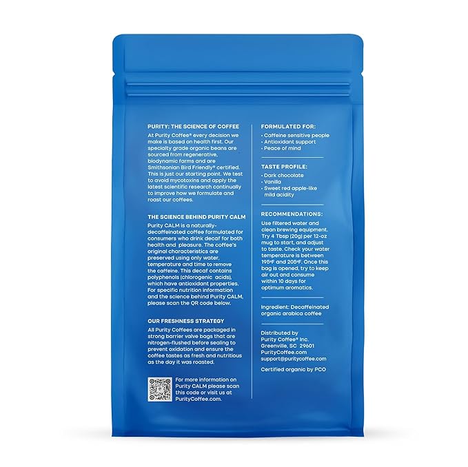 CALM Decaf Medium Roast Ground (12oz Bag)