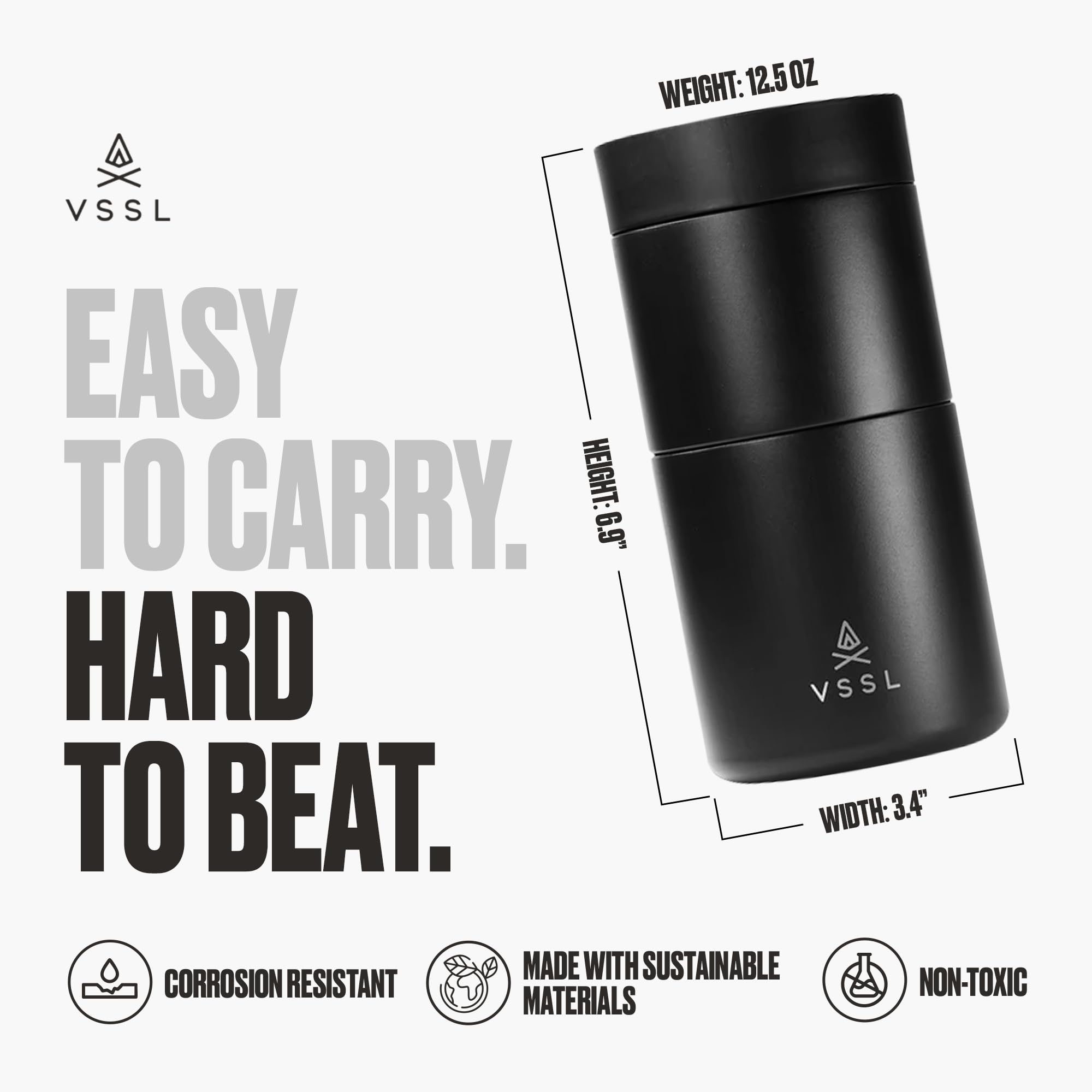 VSSL Nest Pour Over Coffee Maker, Transportable and Compact Pour Over Coffee Maker (black, Nest Pour Over Coffee Set)