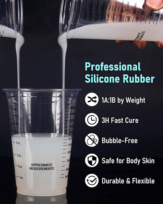 Nicpro 250oz Silicone Mold Making Kit, 15A Platinum Liquid Silicones Rubber