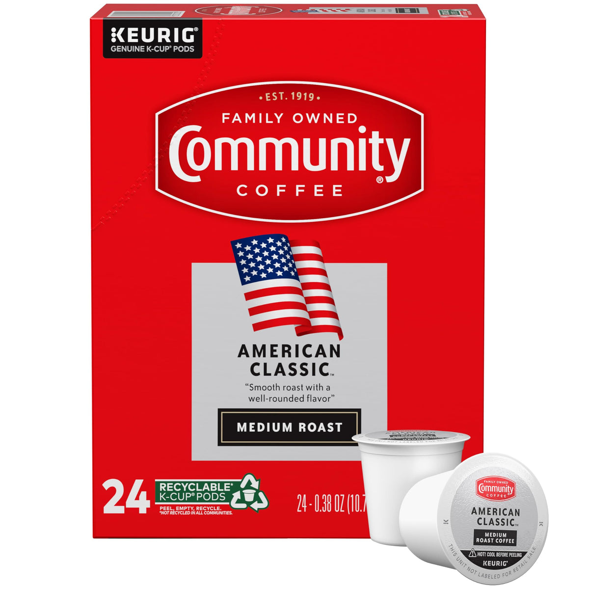 Community Coffee Grandma's Sugar Cookie Keurig K-Cup Pods, Limited Edition Holiday Flavor, Natural Ingredients, 10 Count (Pack of 1)