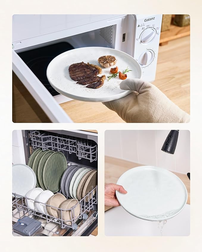 Famiware Mars Stoneware Dinnerware Set for 4, White