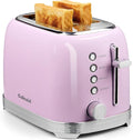 Culinaid Toaster 2 Slice Retro Stainless Steel, Pastel Pink