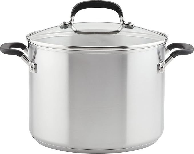 KitchenAid Stainless Steel Stock Pot with Lid, 8-Quart, Induction