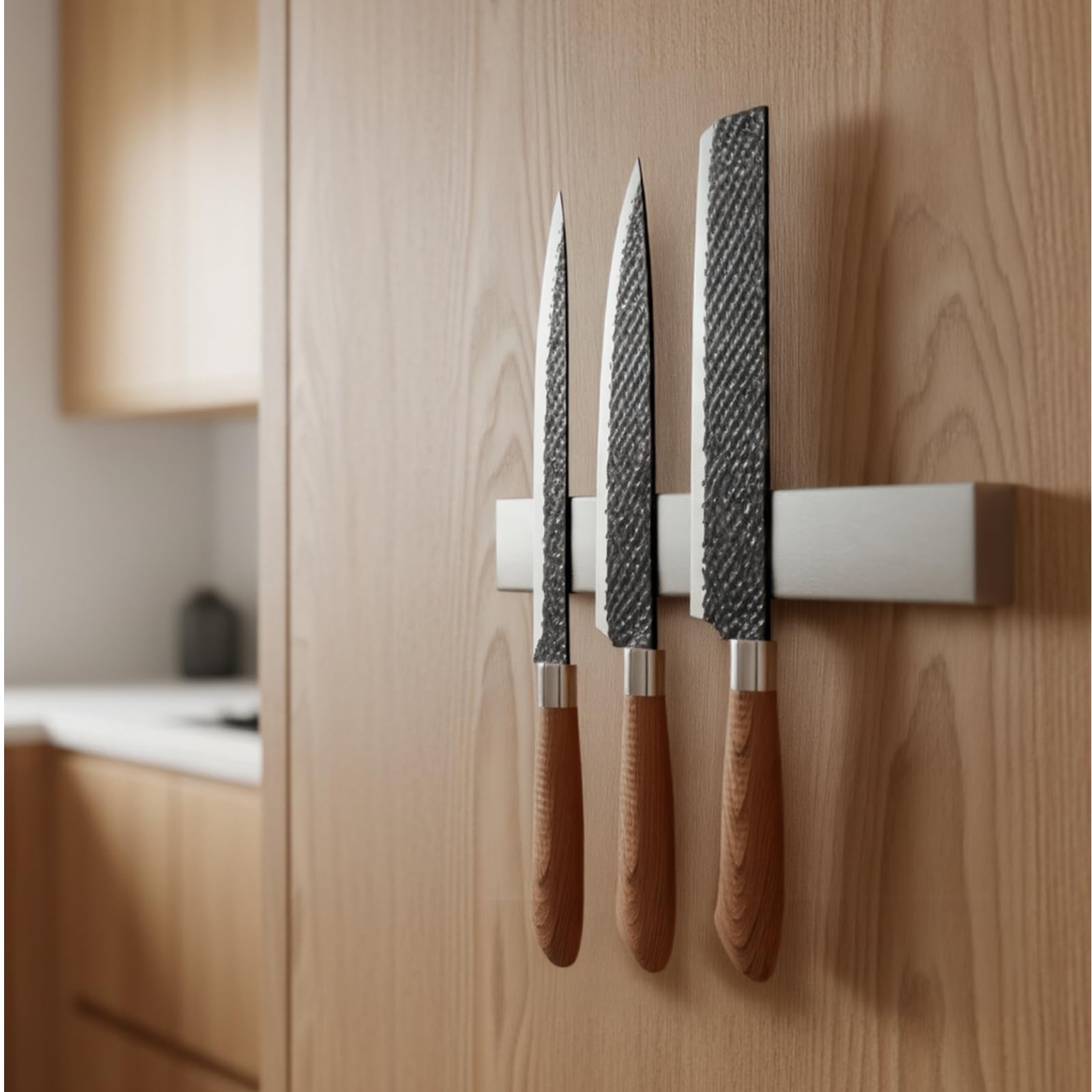 Enkrio 8 Inch Magnetic Knife Holder for Wall No Drill Stainless Steel