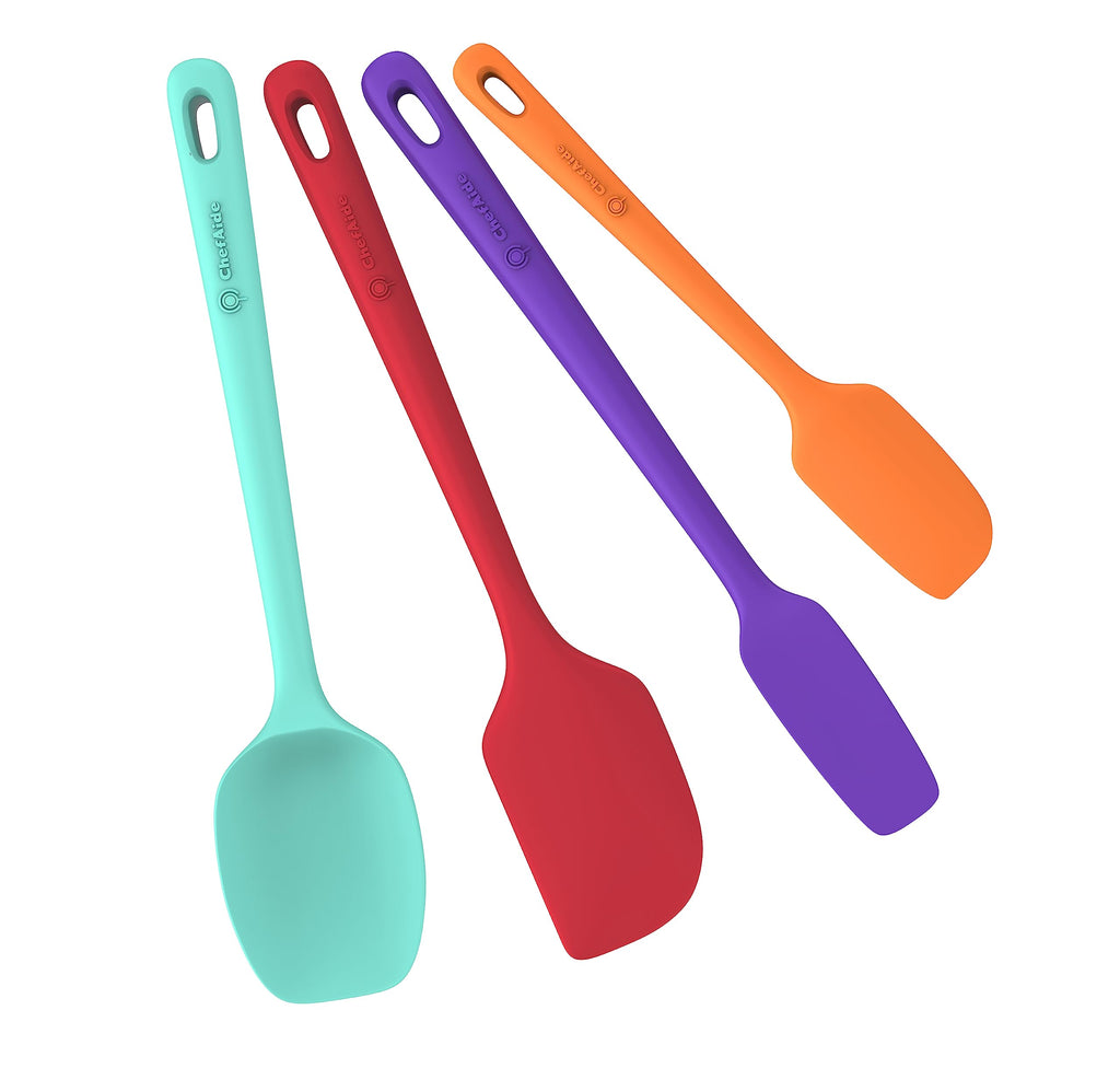 ChefAide 5 Pieces Silicone Spatulas Set, Heat Resistant Rubber Spatula