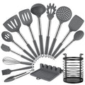 HOTEC Silicone Kitchen Cooking Utensils Set, 14pcs Multicolor