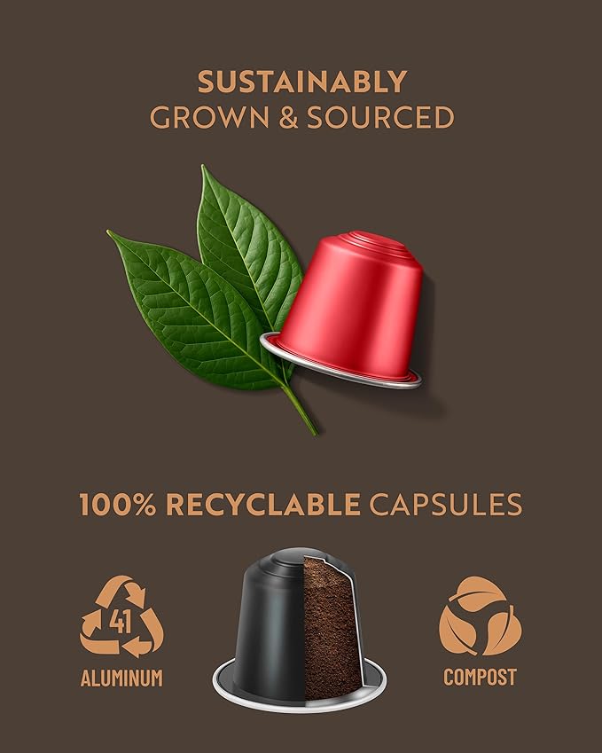 ROSSO CAFFÈ Espresso Pods for Nespresso Original Machines, Intense Pack 80
