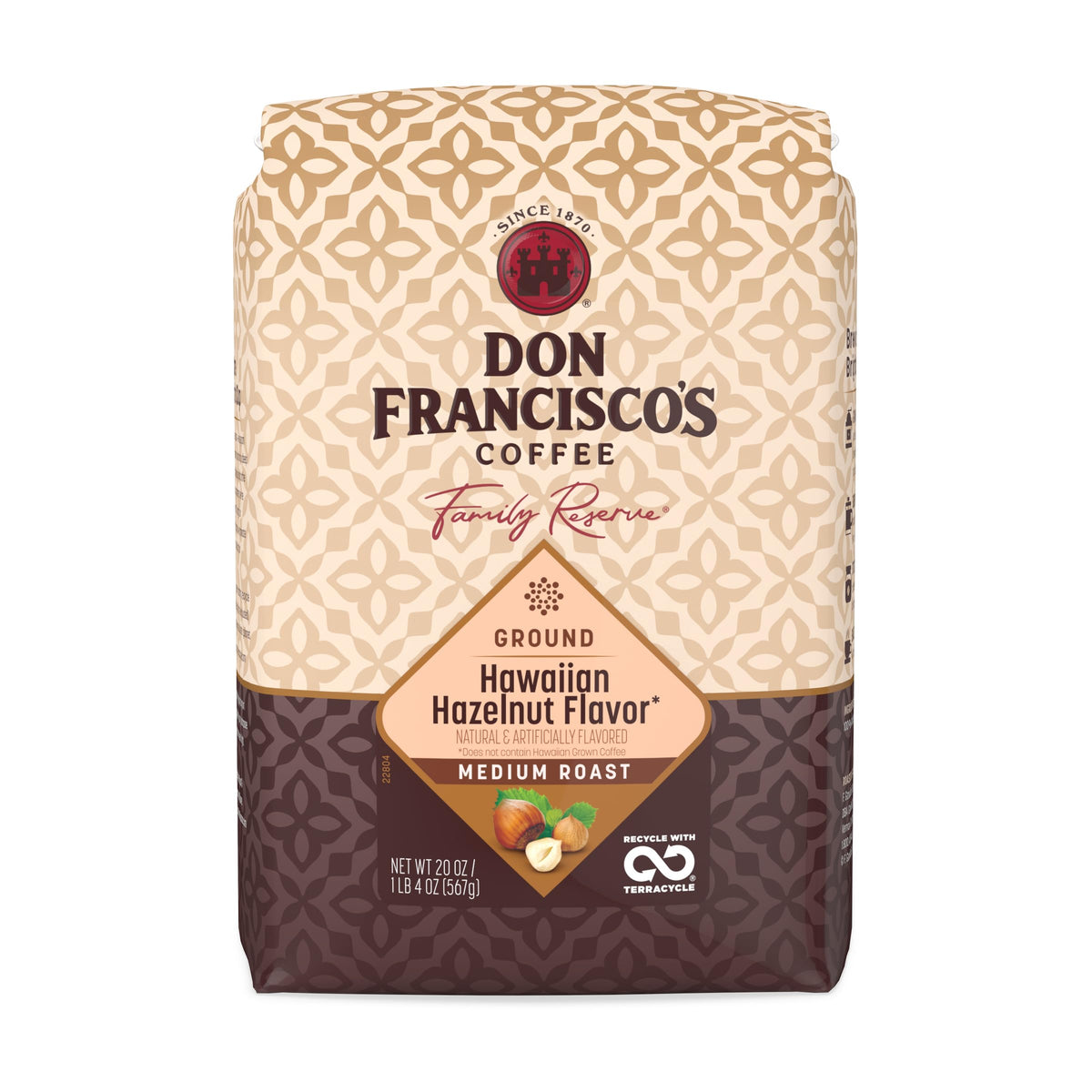 Don Francisco's Vanilla Nut Ground Coffee, Medium Roast, 20 OZ Bag