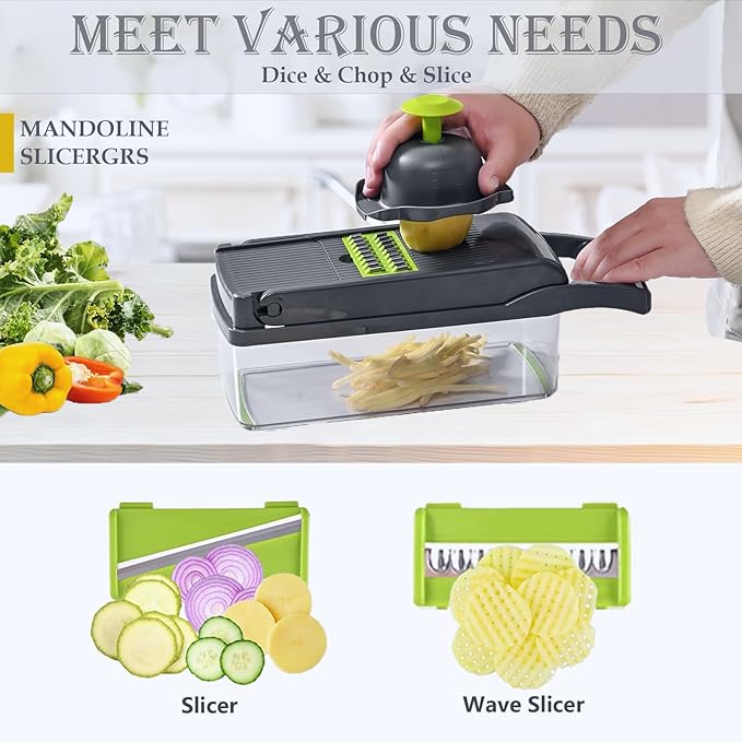 Vegetable Chopper Mandoline Slicer Home Kitchen Appliance Essential Gadget