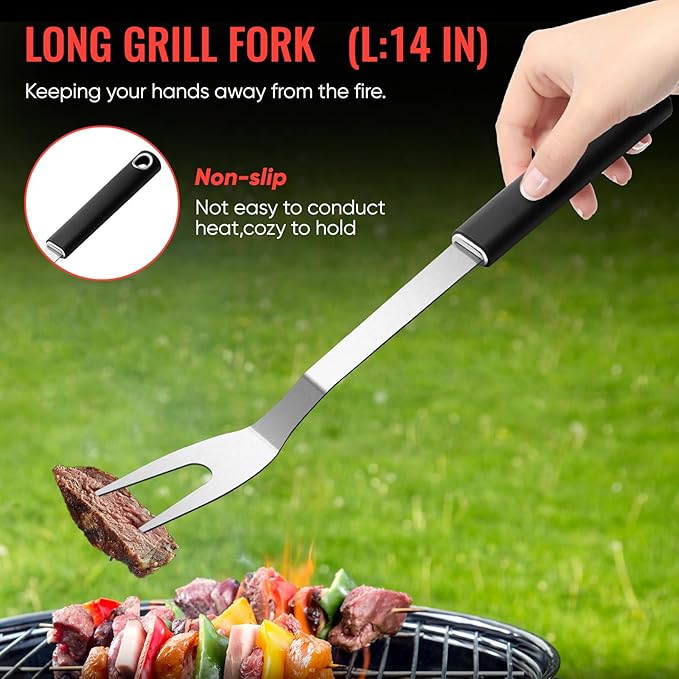 21 Pcs Grill Tools Set,BBQ ＆ Grilling Accessories Outdoor Barbecue Utensils