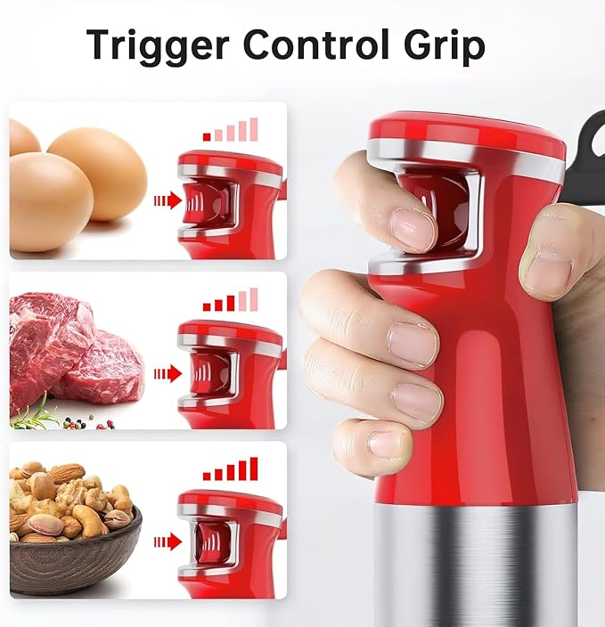 Turelar Immersion Blender Handheld Corded, 1100W 5 in 1 Hand Blender Set