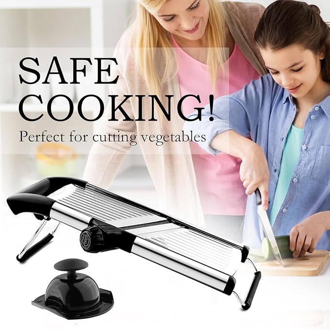 Weltonhm Mandoline Slicer for Kitchen, Mandolin and Julienne for Vegetables