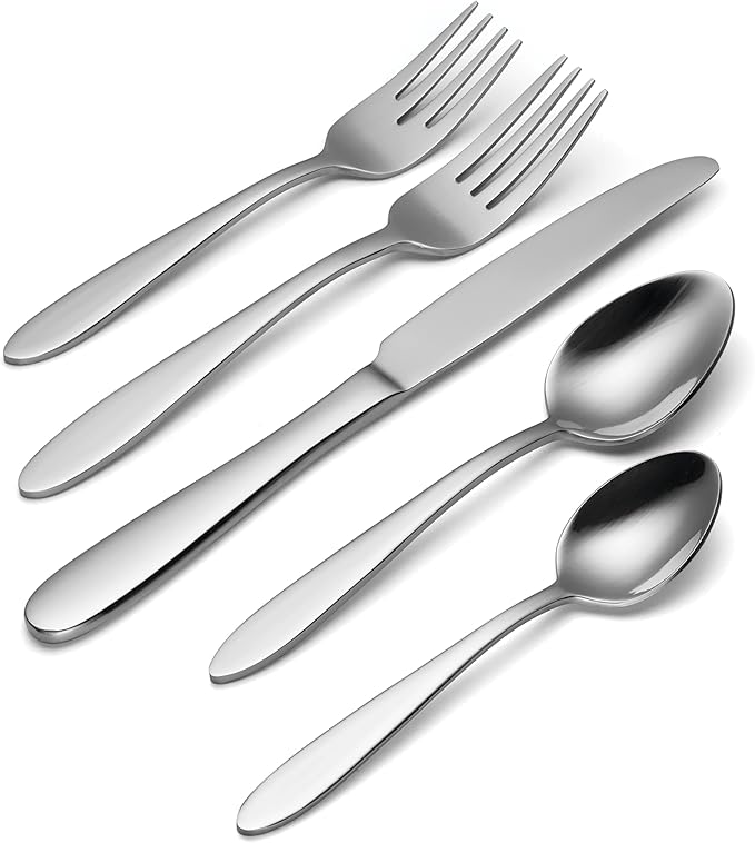 Oneida Mooncrest 45-Piece 18/0 Silverware Set for 8, Flatware