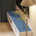 Zinkooat Leather Desk Mat,1.8mm Thick,15.75x63 Inch Desk Cover,Desk Protector Mat,Dresser Cover Top,Nail Table Mat,Dresser Cover,Quartz Countertop Protector(Grayish Blue+Dark Green,15.75x63)
