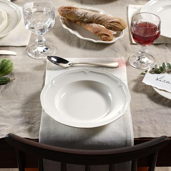 Villeroy & Boch Manoir 18 Piece Dinnerware Set, Creamy White