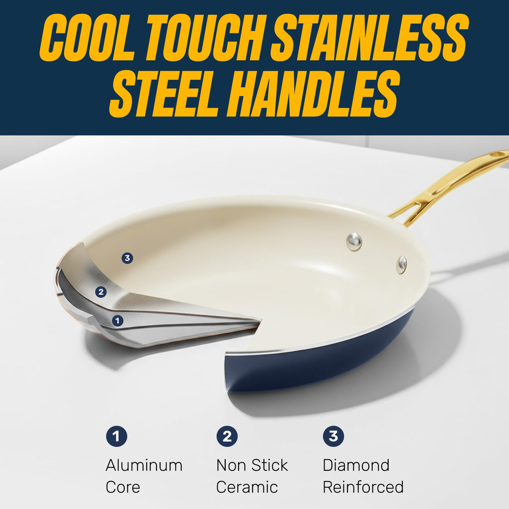 Gotham Steel 12 Pc Pots and Pans Set Non Stick Ceramic Cookware Set