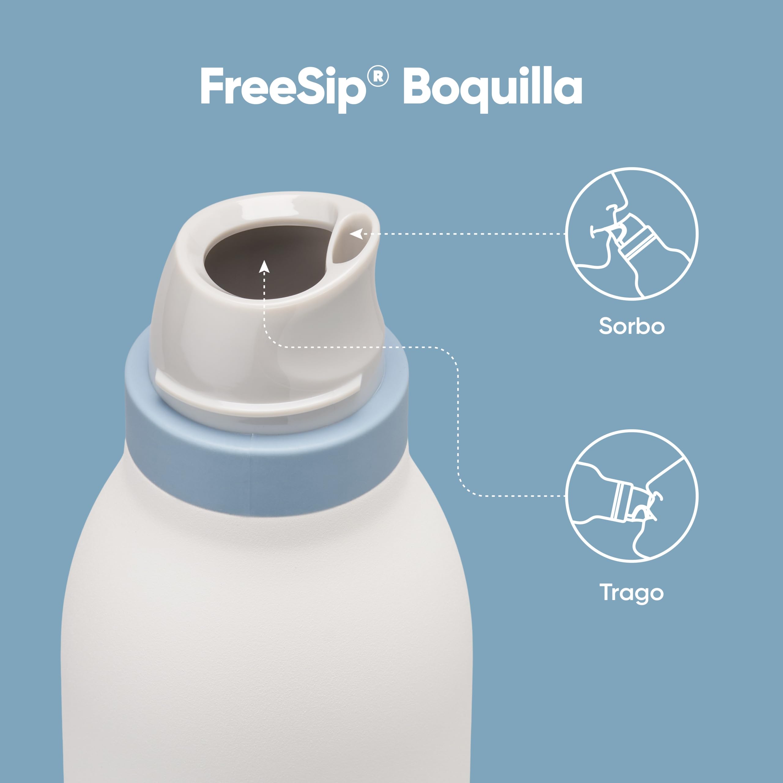 Owala FreeSip Twist Stainless Steel Water Bottle 24 oz Iced Breeze