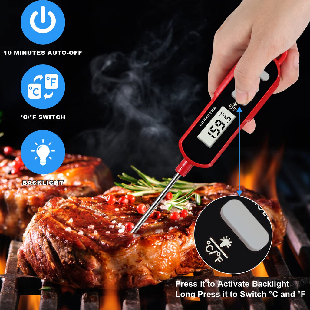 LONICERA Digital Cooking Thermometer for Sourdough Bread, 5-Inch Probe