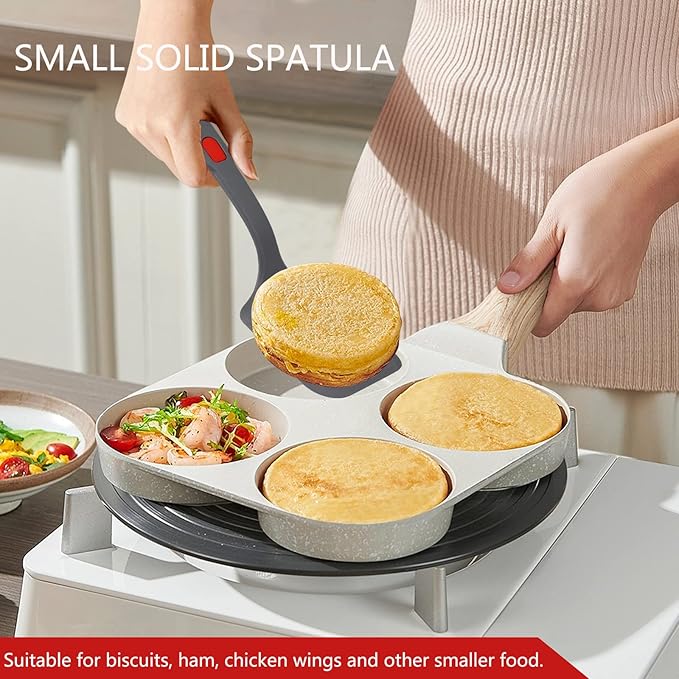 Hvanam Flexible Silicone Spatula Set For Nonstick Cookware Rubber Silicone Bpa-Free Heat Resistant Heavy Duty Kitchen Turner Large,Slotted Flipper And Small Spatulas For Egg Fish Pancake Cookie (Grey)