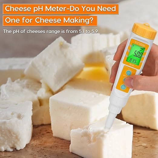 YINMIK Digital pH Meter with Extra Replaceable pH Probe Food pH Checker