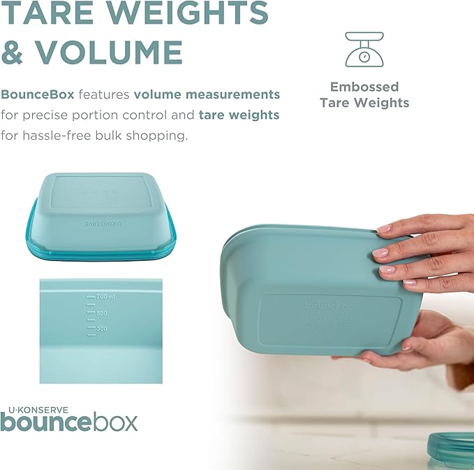 U-Konserve Platinum Silicone Food Container Bento Box 24 oz Seafoam