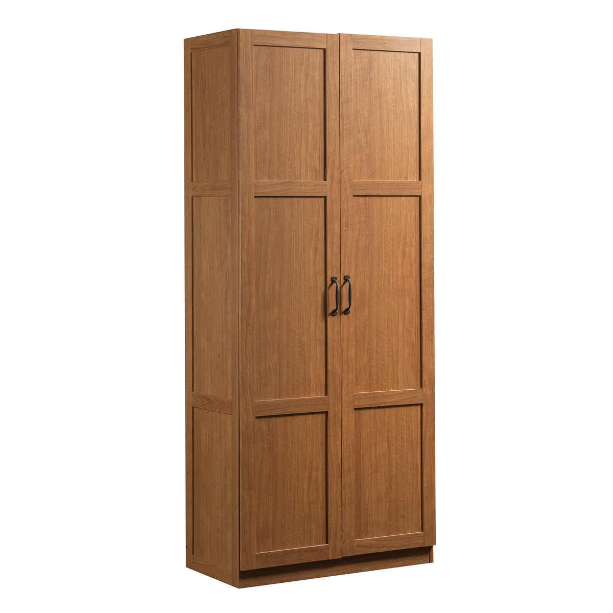 Sauder Storage Cabinet/ Pantry cabinets, 29.61 " x D: 16.02 " x H: 71.50", Cinnamon Cherry finish