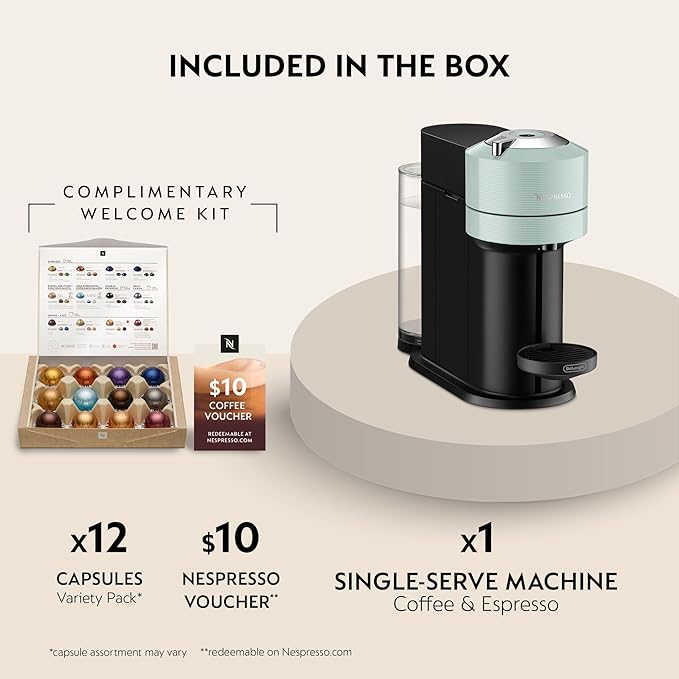 Nespresso Vertuo Next Coffee & Espresso Maker by De'Longhi, Teal