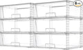 Vtopmart 6 Pack Large Clear Stackable Storage Drawers for Closet, Pantry