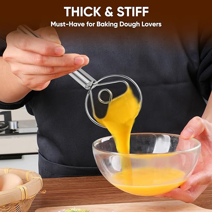 Maxjoy Danish Dough Whisk Stainless Steel for Sourdough Bread
