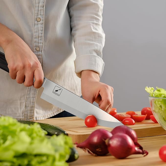 imarku 8 Inch Japanese Chef Knife,Single-Bevel Edge HC Steel Kitchen Knife