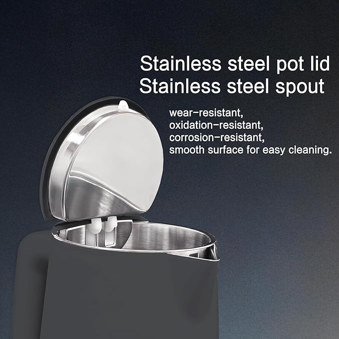 QUAXWELL 1.5L Electric Kettle Temperature Control,Gray