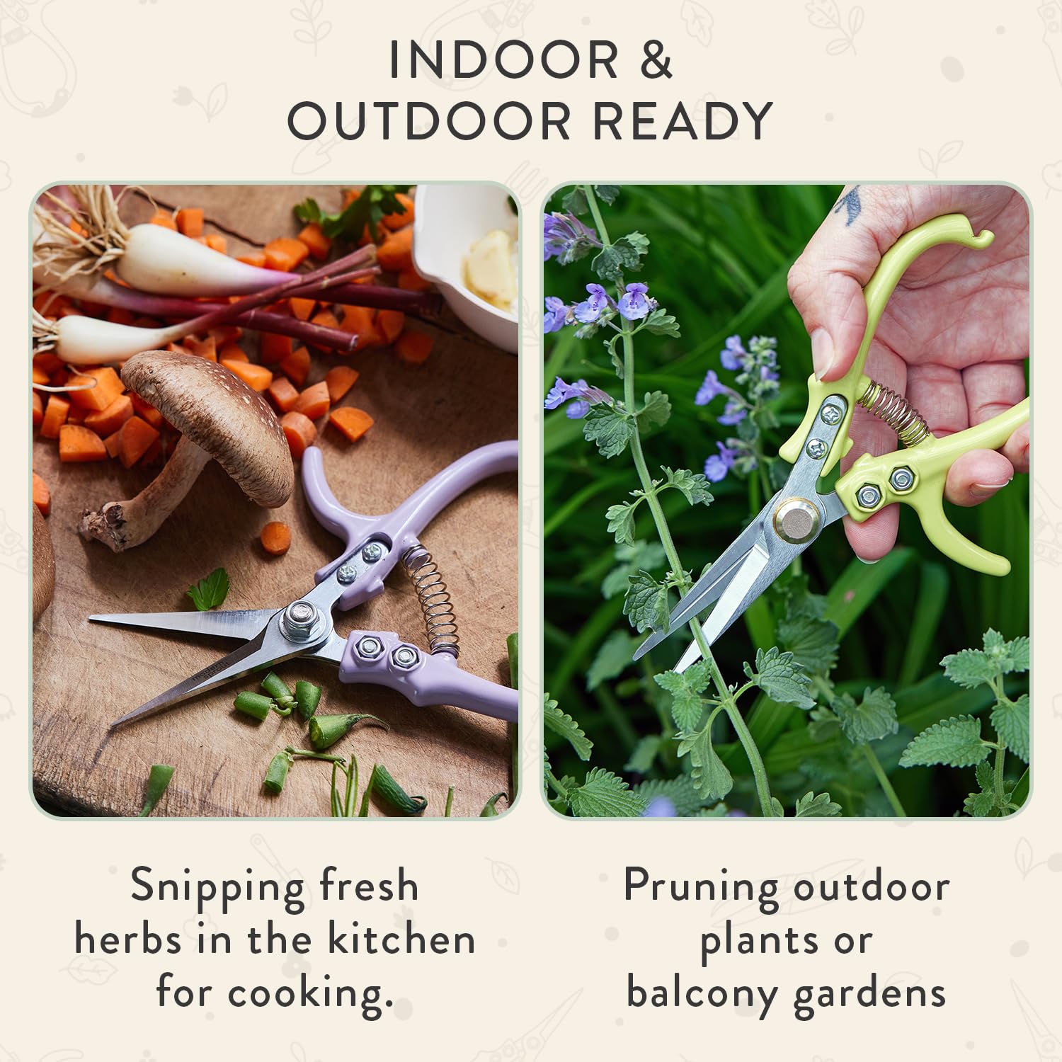 Modern Sprout Pruning Shears - Garden Snips - Herb Scissors - Sage 1-Pack