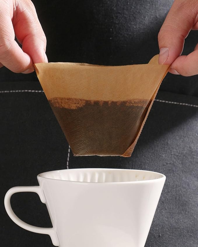 Coffee Filters #4, Cone Coffee Filters 8-12 Cup，Natural Unbleached,100P