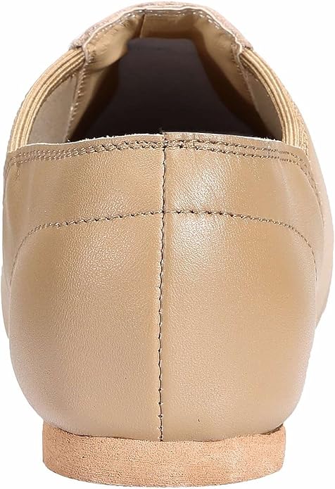 Dynadans Leather Upper Slip-on Jazz Dance Shoe for Women Men's Dance Shoes Brown 10.5M