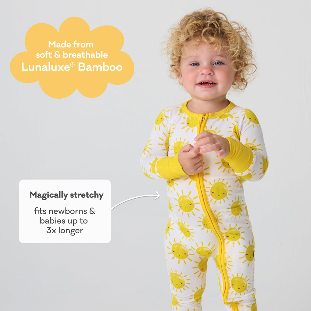 Little Sleepies Baby Pajamas, Sunshine, 12-18M