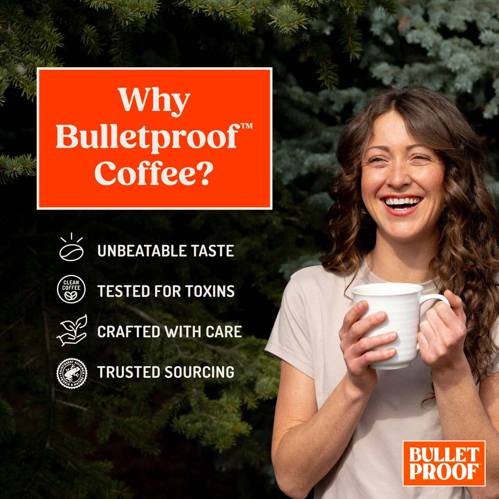 Bulletproof French Kick Dark Roast Ground Coffee, 12 Ounces, 100% Arabica Beans, Clean Coffee Tested for Toxins, Packaging May Vary