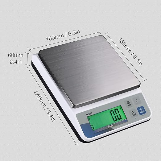 Polit Digital Kitchen Scale, High Capacity Food Scale for Baking, 18lb/8kg