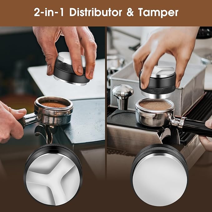 Reoszeank 51mm Espresso Accessories Kit, Distributor, Tamper, WDT, Funnel