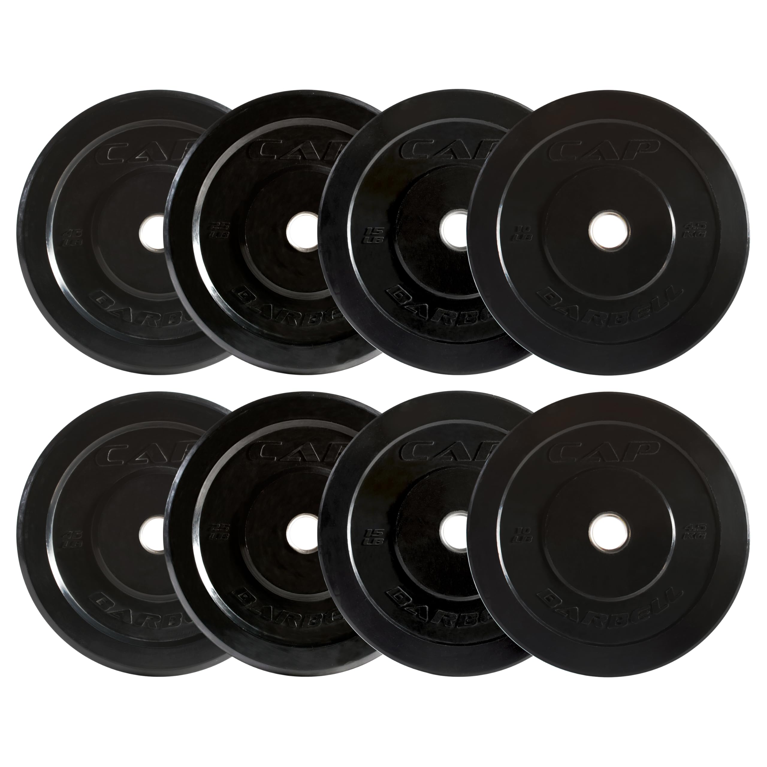 CAP 190lb Elite Olympic Bumper Plate Weight Set