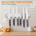 Magnetic Knife Strips, Magnetic Knife Holder for Wall 10 Inch, Acacia Wood Knife Magnetic Strip Use as Knife Bar, Knife Holder for Kitchen Utensil Organizer, Without hooks