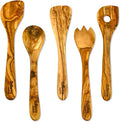 DaTerra Cucina -12-Inch Olive Wood Cooking Utensil Set 5-Piece Tool