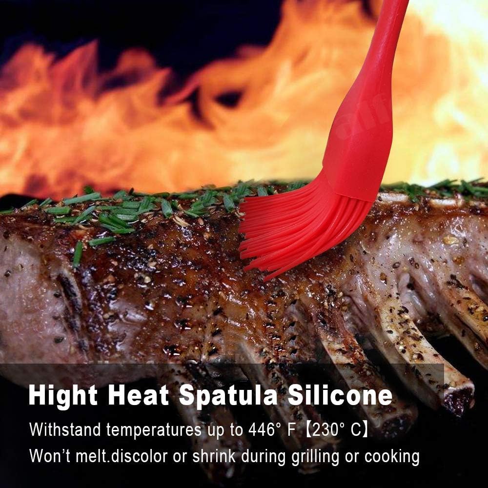 Walfos Silicone Basting Pastry Brush, 600°F Heat Resistant for BBQ Grill Baking Kitchen Cooking, BPA Free and Dishwasher safe
