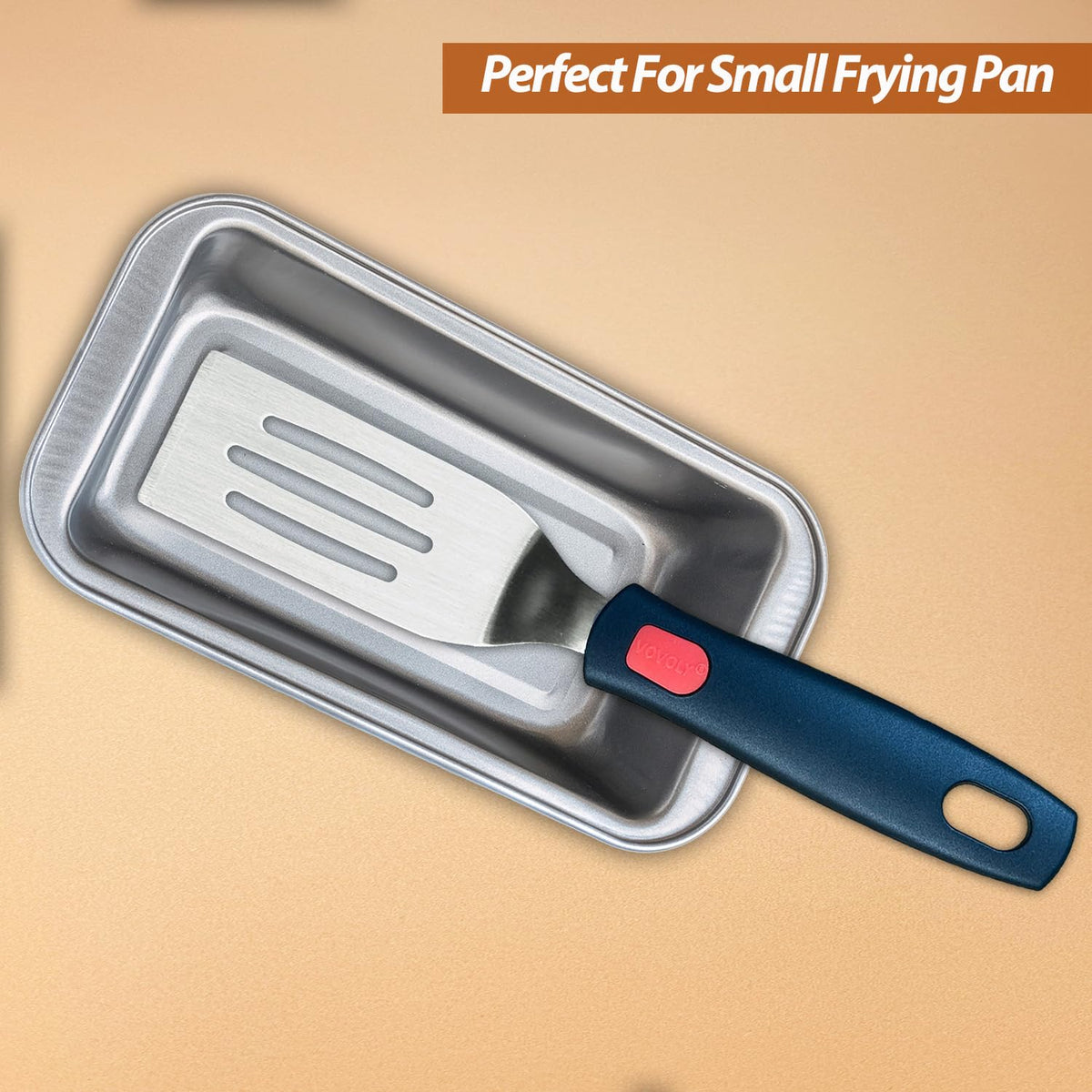 Vovoly Mini Serving Spatula Set, Small Stainless Steel Cutter& Serve Turner