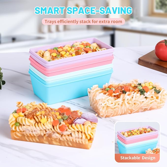 Gemice 2-Cup Silicone Freezer Molds with Lids, Individual 4-Pack