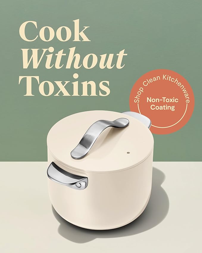 Caraway Petite Cooker, 2 qt Ceramic-Coated Pot